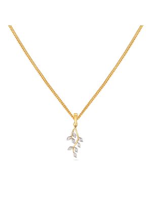 Dazzling Diamond Leaf Pendant-hover