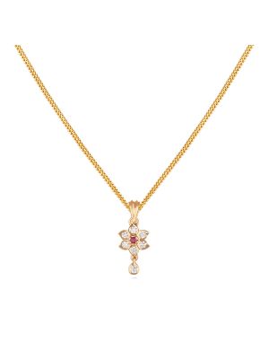 Floral Diamond Pendant-hover