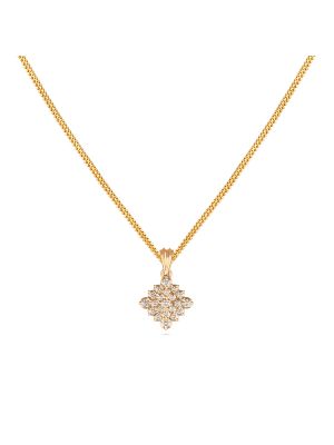 Floral Radiance Diamond Pendant-hover