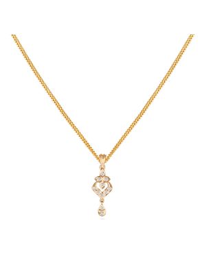 Luxurious Dangling Diamond Teardrop Pendant-hover