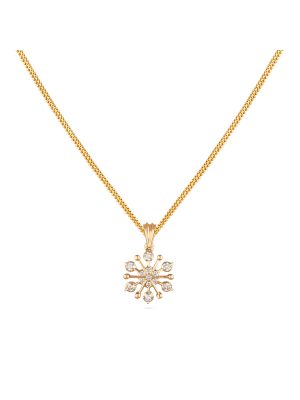 Radiant Cross Gold Diamond Pendant-hover