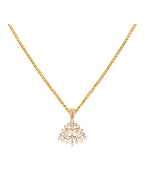 Ornate Blossom Diamond Pendant-hover