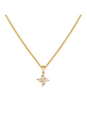 Floral Flame Diamond Pendant-hover