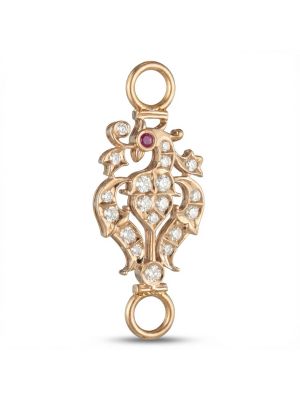 Diamond Mayil Mugapu Pendant-hover