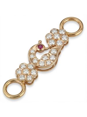 Diamond Mayil Mugapu Pendant-hover