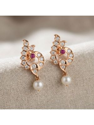 Luxury Mayil Gold Diamond Drops-hover