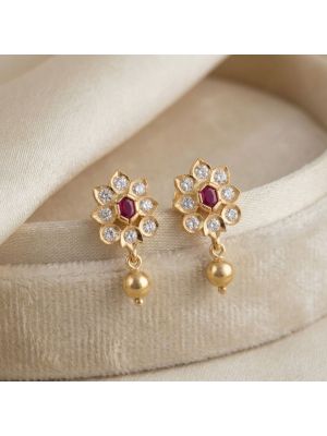Bridal Florant Gold Diamond Drops-hover