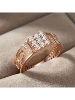 Bold Screw Motif Diamond Ring-hover