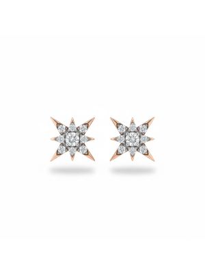 Bridal Rose Gold Diamond Stud-hover