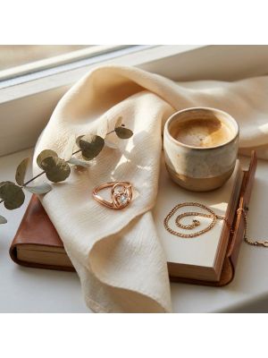 Modern Curve Heartin Diamond Ring-hover