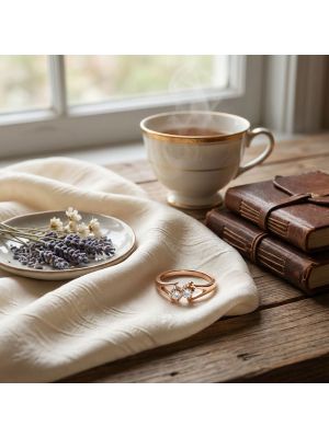 Luxury Solitaire Curve Diamond Ring-hover