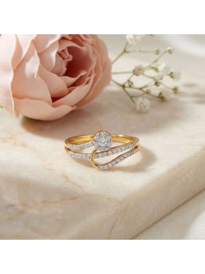 Artistic Ornate Diamond Ring -hover