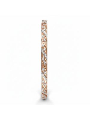 Fancy Heart Rose Diamond Bangle-hover