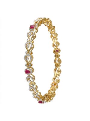 Stylish Peacock Diamond Bangle-hover