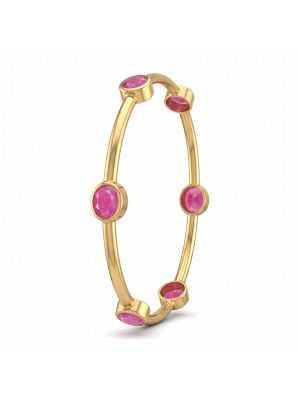 Romantic Ruby Diamond Bangle-hover