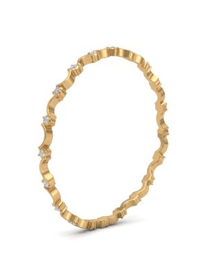 Radiant Wavy Diamond Station Bangle-hover