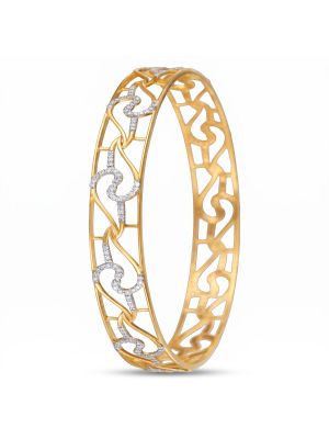 Classic Flowing Filigree Diamond Bangle-hover