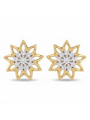 Celestial Star Diamond Stud Earrings-hover