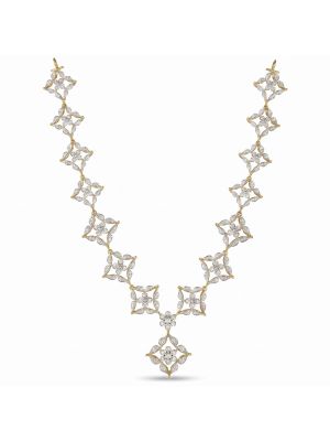 Gloriana Geometric Floral Diamond Necklace-hover