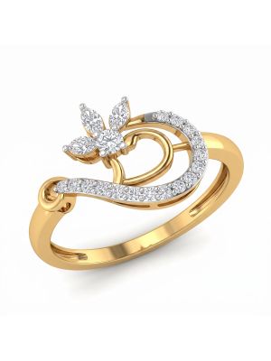 Blooming Floral Crest Diamond Ring-hover