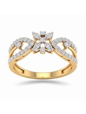Marquise Floral Filigree Diamond Ring-hover