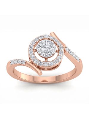 Circular Marquise Rose Diamond Ring-hover