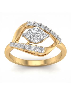Radiant Marquise Cluster Diamond Ring-hover