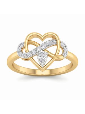 Infinite Heart Pear Diamond Ring-hover