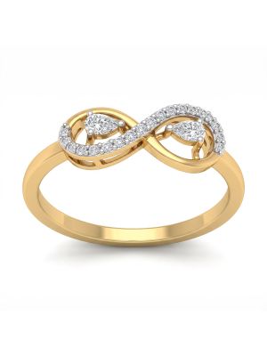 Luminous Twin Pear Infinity Diamond Ring-hover