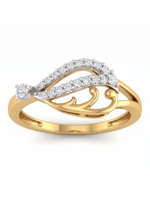 Enchanted Feather Wing Diamond Ring-hover