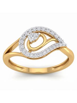 Swirling Paisley Pear Diamond Ring-hover