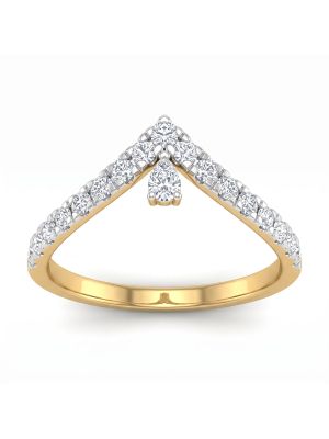 Regal Chevron Pear Diamond Ring-hover