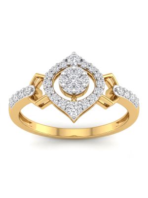 Royal Leaf Prism Diamond Ring-hover