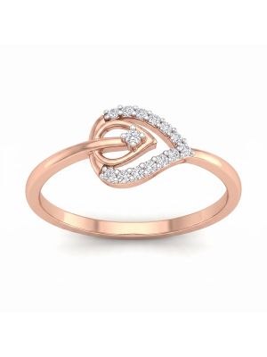 Dewdrop Rose Leaf Diamond Ring-hover
