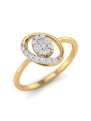 Eclipse Oval Halo Diamond Ring-hover