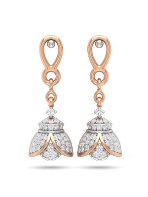 Lotus Bud Diamond Jimikki Earrings-hover