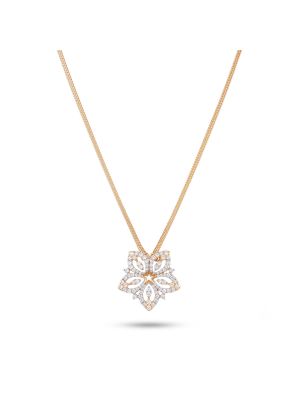 Imperial Rosette Filigree Diamond Necklace-hover