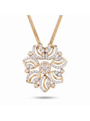 Sovereign Starburst Lattice Diamond Necklace-hover