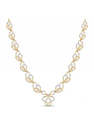 Royal Blossom Diamond Gold Necklace-hover