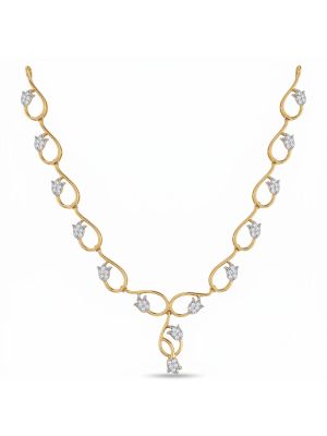 Blossom Accent Diamond Gold Necklace-hover