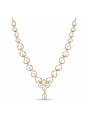 Heart Loop Diamond Gold Necklace-hover