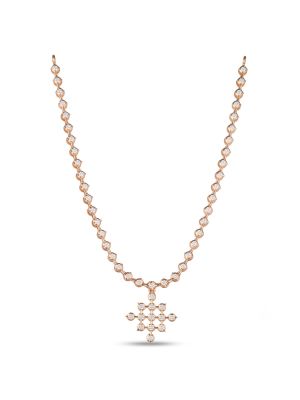 Modern Drop Riviera Diamond Necklace-hover