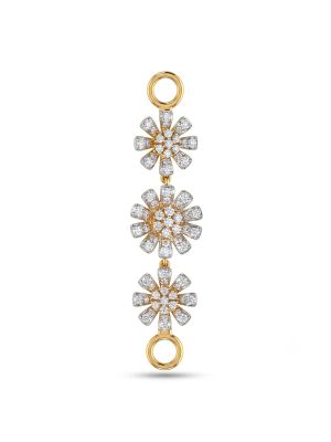 Triple Floral Cluster Diamond Mugappu-hover