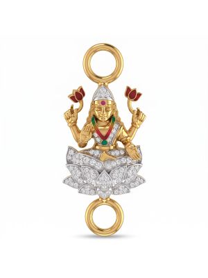 Divine Goddess Lakshmi Lotus Diamond Mugappu-hover