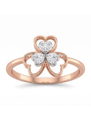 Floral Petal Rose Diamond Ring-hover
