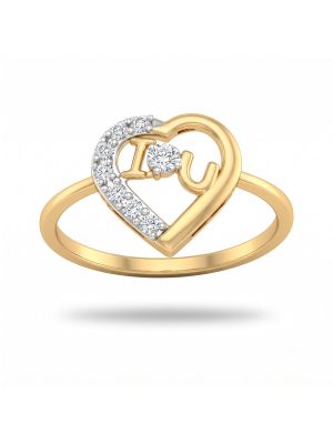 Romantic Love Heart Diamond Ring-hover