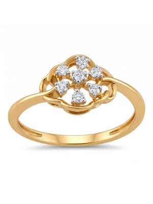 Elegant Floral Cluster Diamond Ring-hover