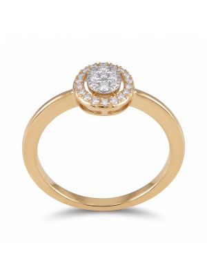Elegant Oval Halo Cluster Diamond Ring-hover