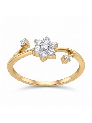 Elegant Floral Cluster Diamond Ring-hover
