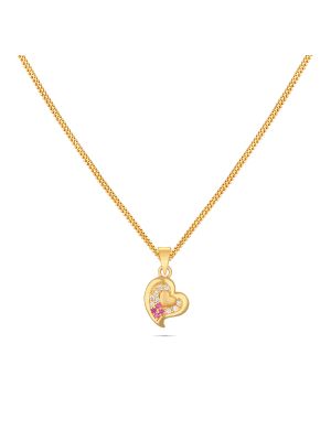 Double Heart Gold Pendant-hover